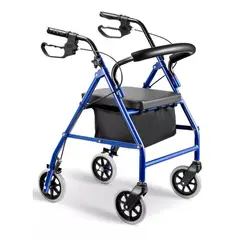 GENERICO - Andador Con Asiento Frenos Y Bolso 4 Ruedas Plegable Oneder 3003C