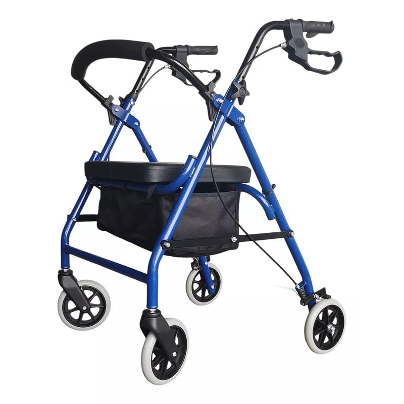 GENERICO - Andador Ortopedia Burrito 4 Ruedas Con Asiento Y Bolso 3004B-1