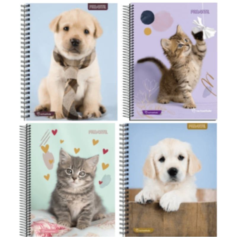 OEM - PACK 6PCS CUADERNOS PROARTE CARTA 150 HOJAS DISEÑO ANIMALES ADORABLES