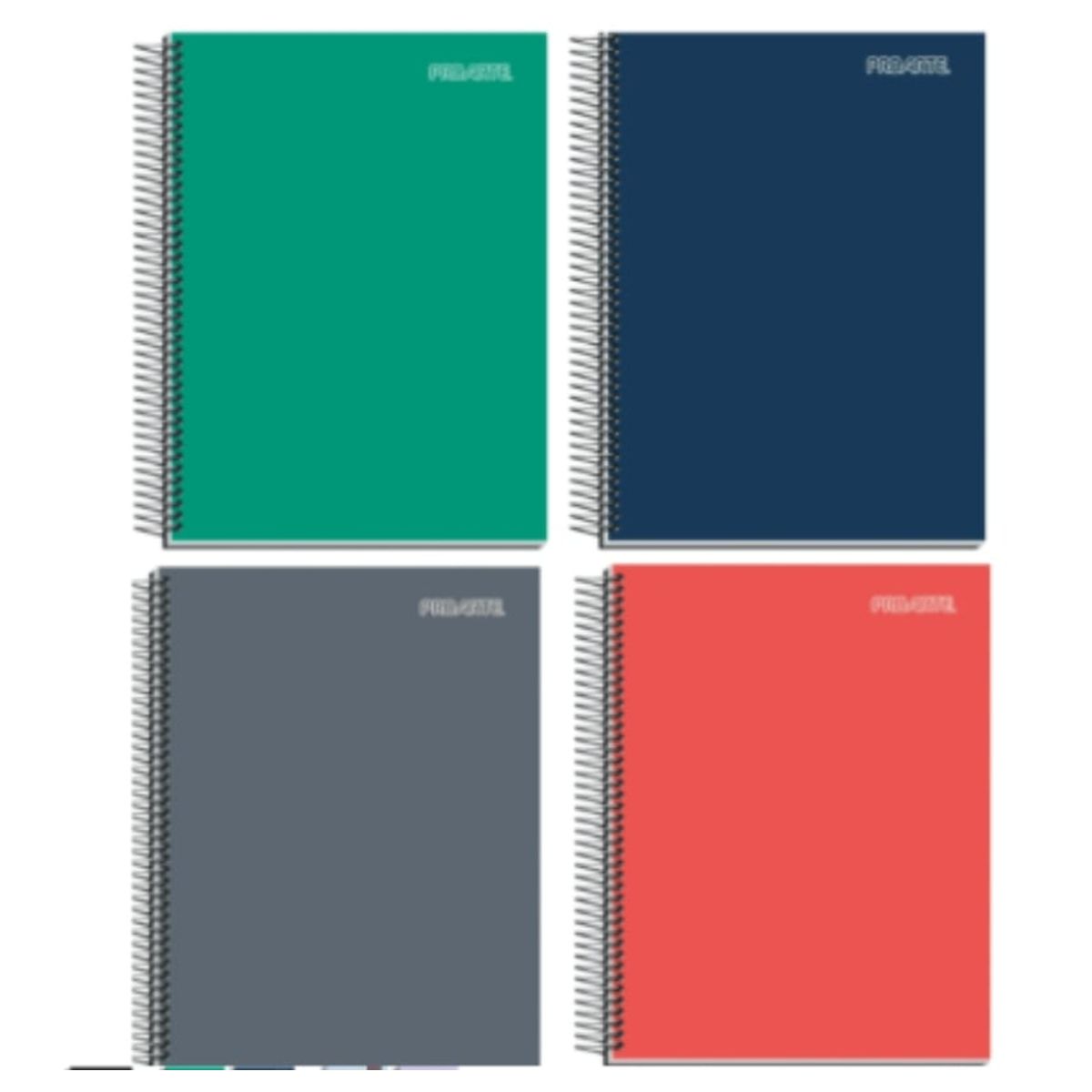 OEM - PACK 6PCS CUADERNOS PROARTE CARTA 150 HOJAS DISEÑO LISO SOFT TOUCH