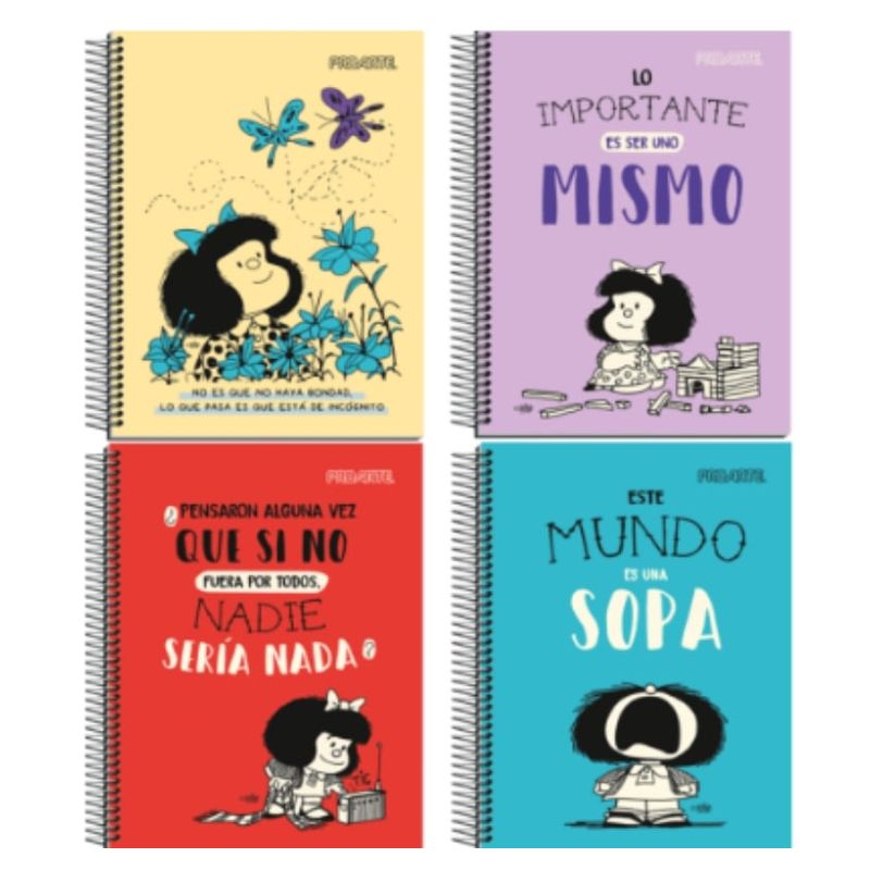 OEM - PACK 6PCS CUADERNOS PROARTE CARTA 150 HOJAS DISEÑO MAFALDA