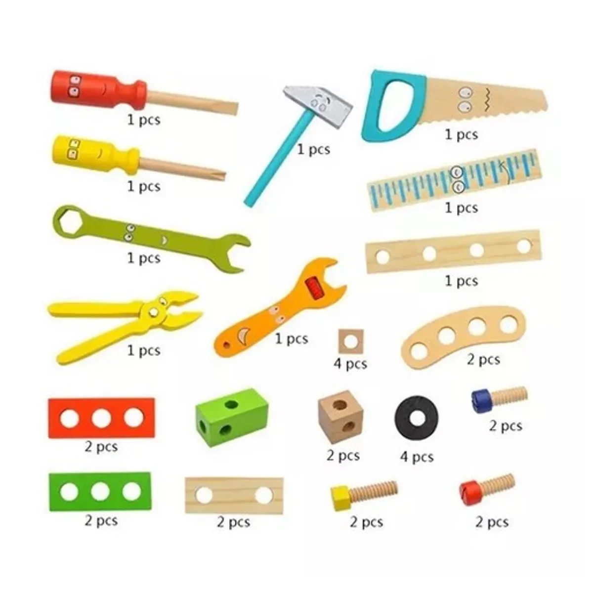 JUGUETON - Juego Madera Set Herramientas Maleta Xk-105