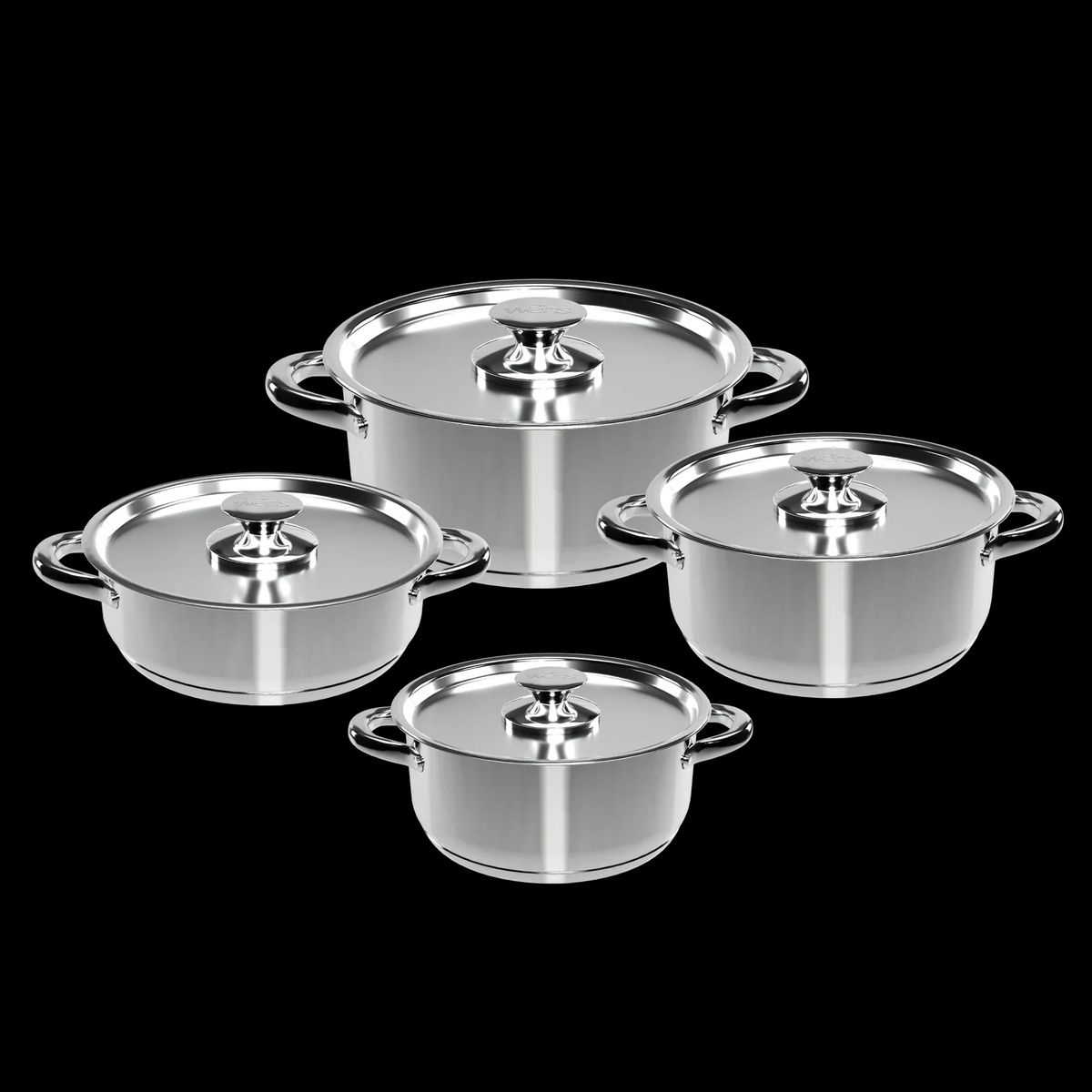 WENS - BATERÍA DE COCINA 8 PIEZAS ACERO INOXIDABLE 470-8SS