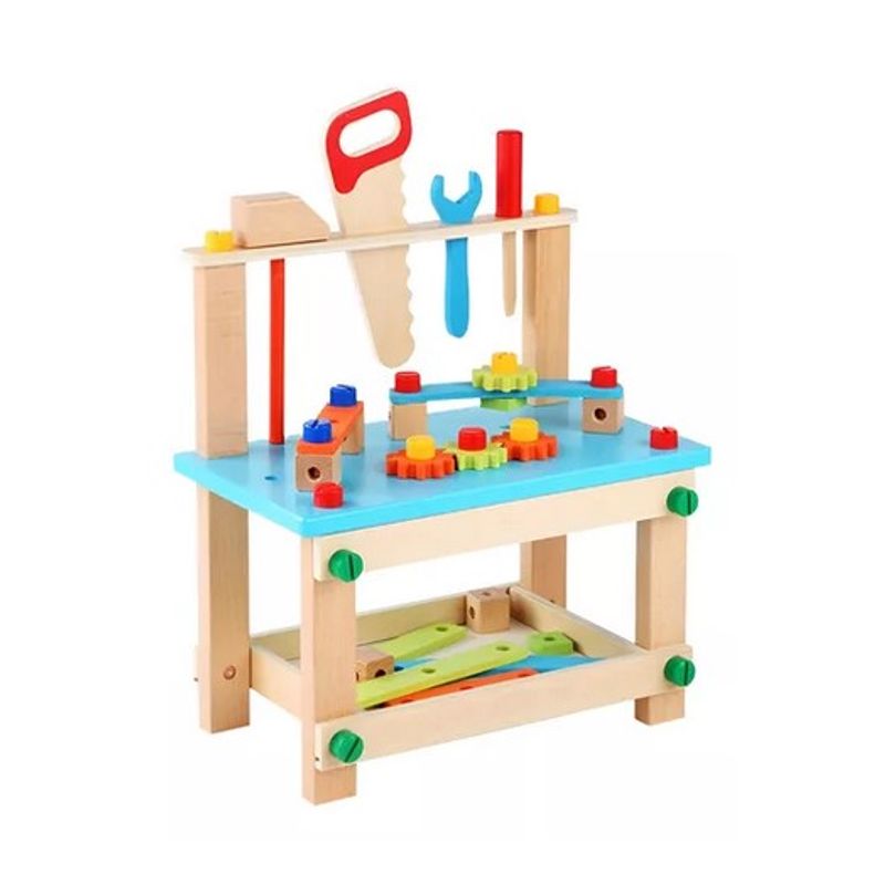 JUGUETON - Juego Madera Set Herramientas Banco Carpintería Xk-95