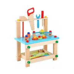 JUGUETON - Juego Madera Set Herramientas Banco Carpintería Xk-95