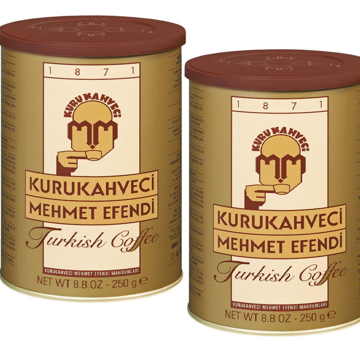KURUKAHUECI MEHMET EFENDI MAHDUMLARI - Café Turco Kurukahveci Mehmet Efendi Tarro 500 Gr 2 X 250