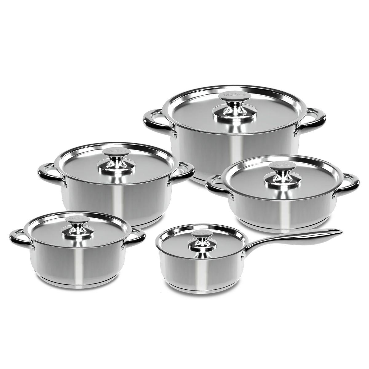 WENS - BATERÍA DE COCINA 10 PIEZAS ACERO INOXIDABLE 680-10SS