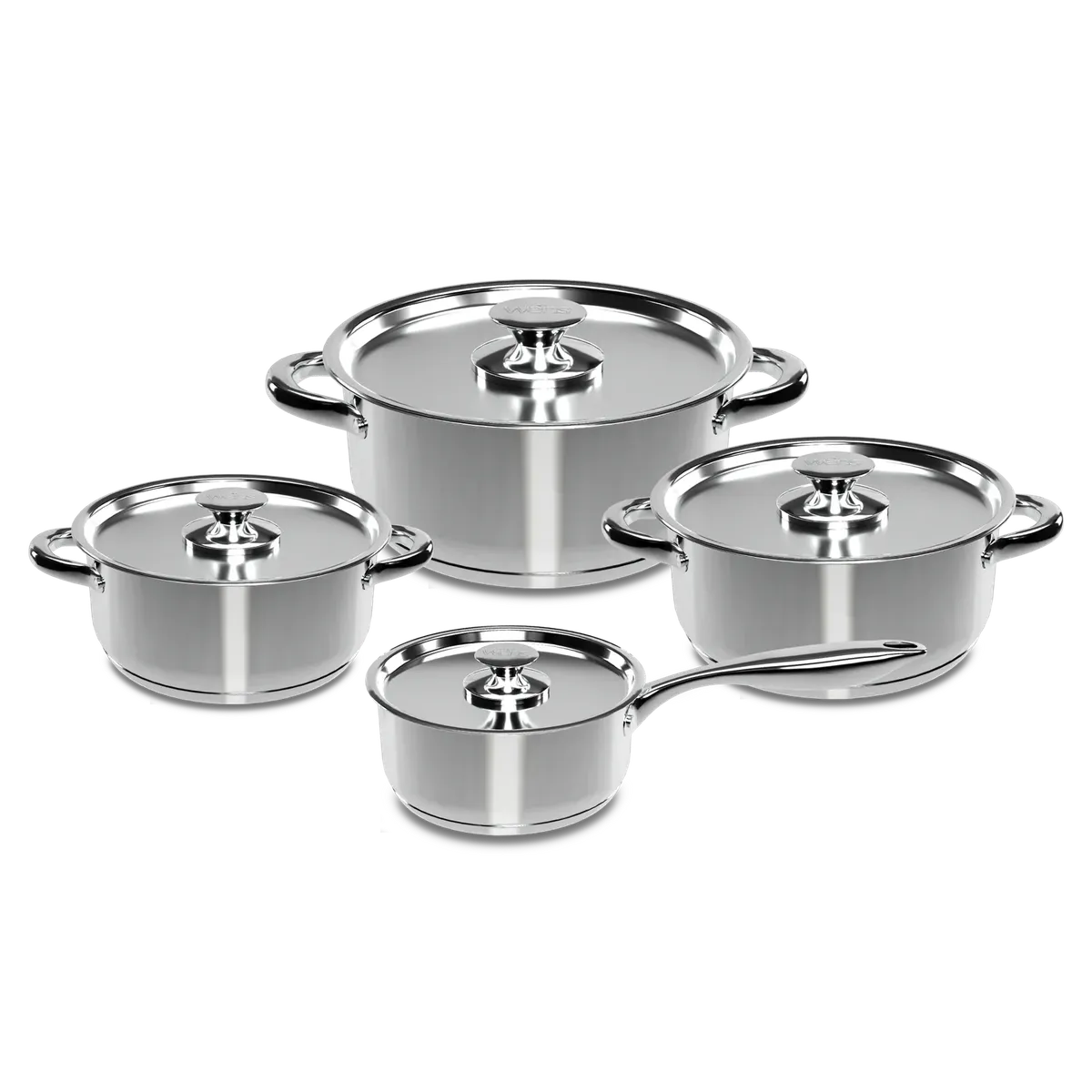 WENS - BATERÍA DE COCINA 8 PIEZAS ACERO INOXIDABLE 460-8SS