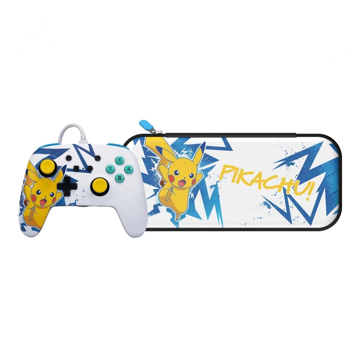 POWER A - Control Alámbrico Y Slim Case - Pikachu High Voltage