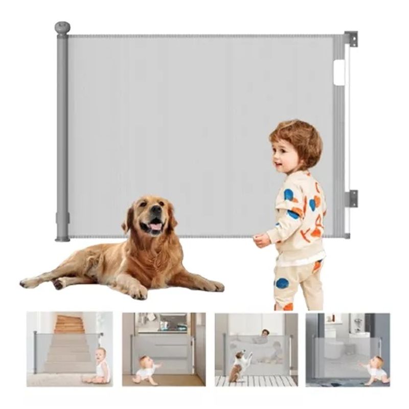 EVERSO - Reja Seguridad Escalera Puerta Retráctil Para Bebe Mascotas