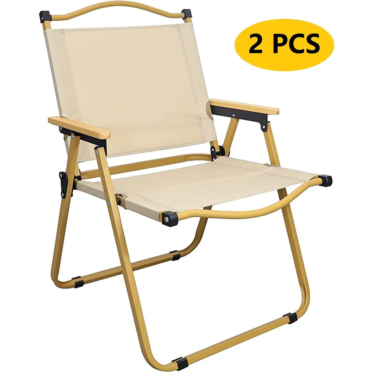 VIDITA - Pack 2 Silla de Camping Plegable Portátil Gran Tamaño Silla de Playa Exterior