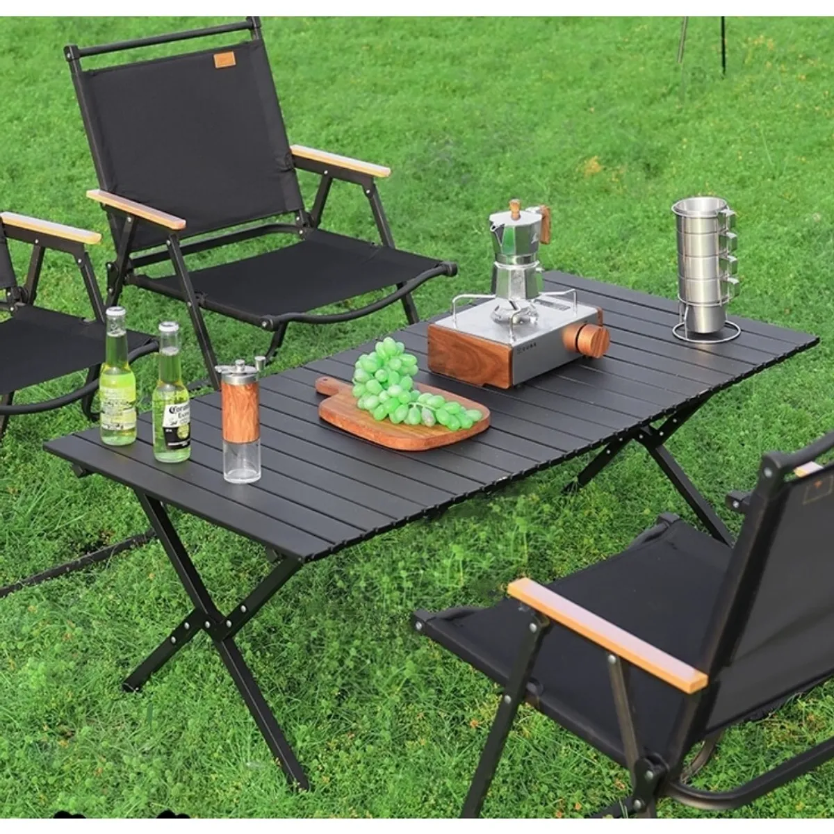 VIDITA - Silla de Camping Plegable Portátil Gran Tamaño Silla de Playa Exterior