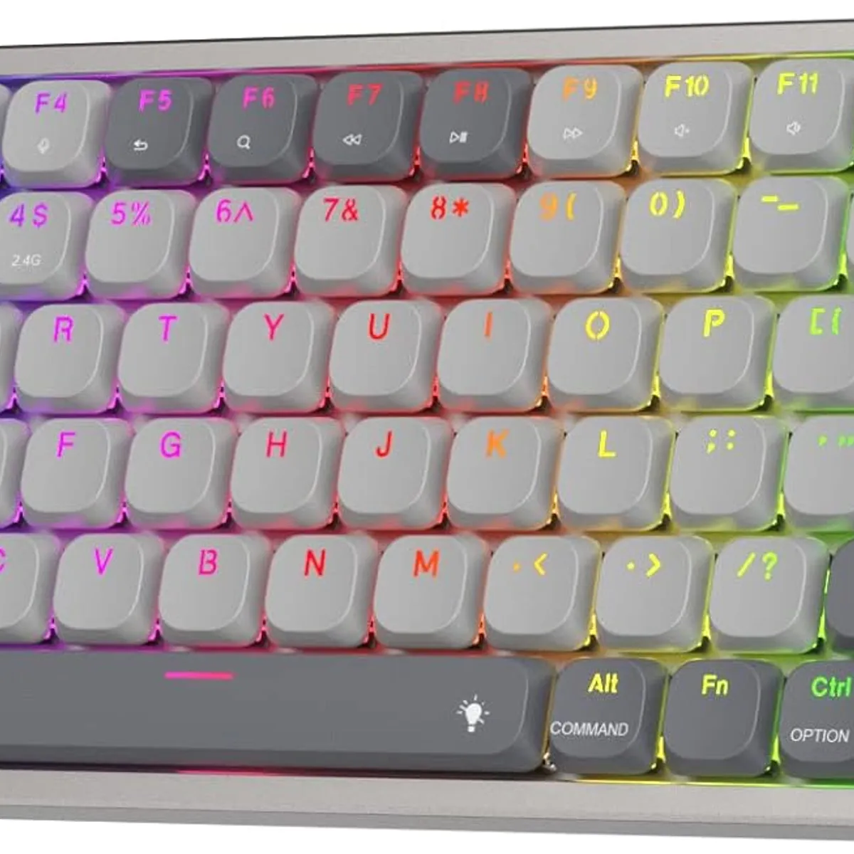 REDRAGON - Teclado Redragon K652 mecánico RGB inalámbrico 75%, trimodo 84