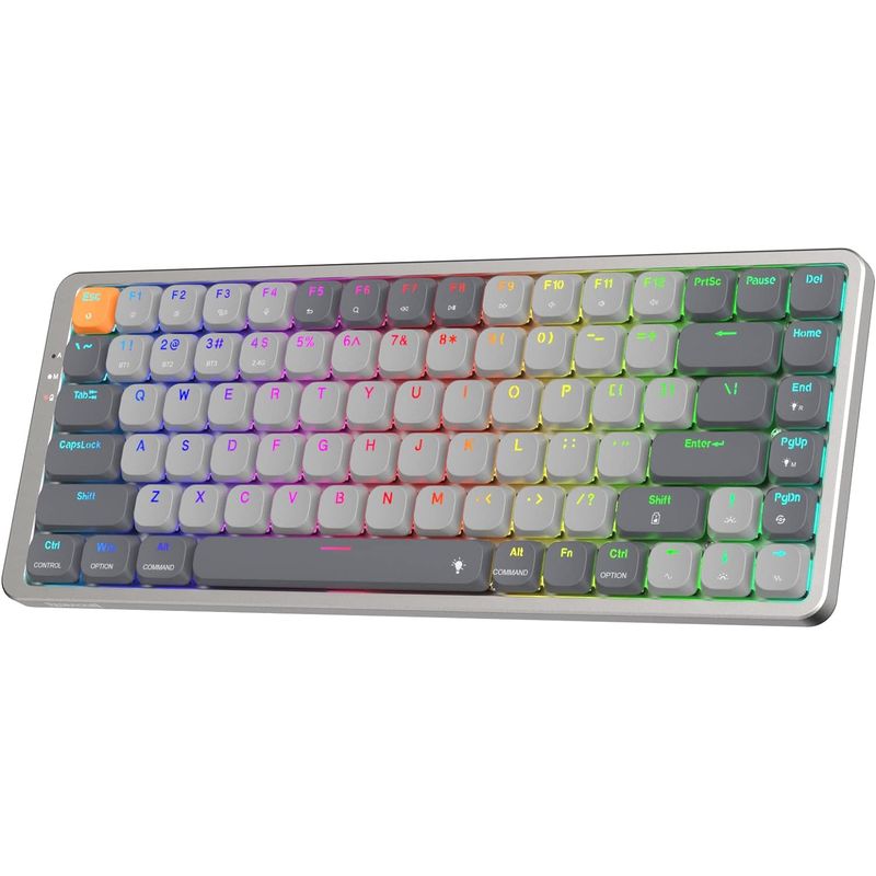 REDRAGON - Teclado Redragon K652 mecánico RGB inalámbrico 75%, trimodo 84