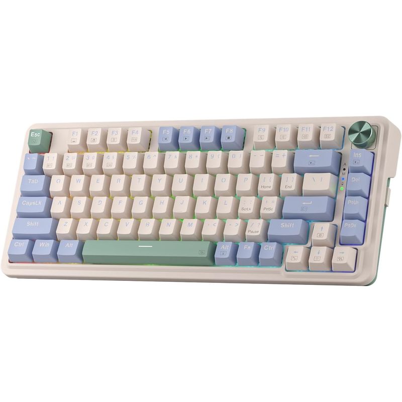 REDRAGON - Teclado Redragon K673WB PRO 75% mecánico RGB inalámbrico