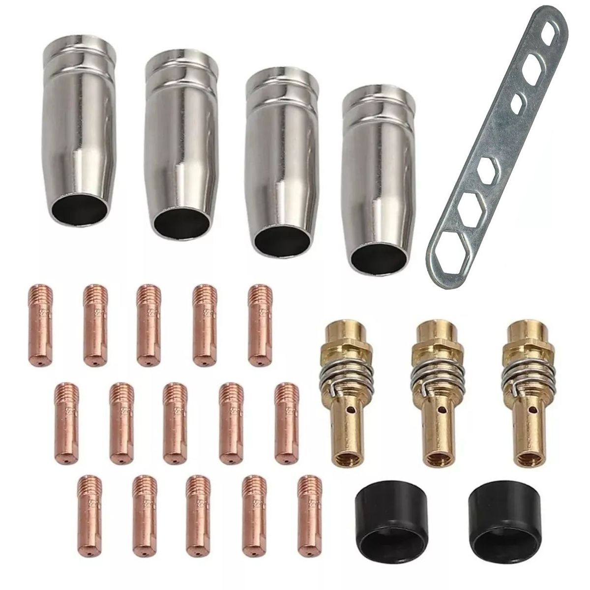 KUANGYE - Set 25 Pcs Punta Boquilla 0.8 Contacto Soldadura Mig Mag