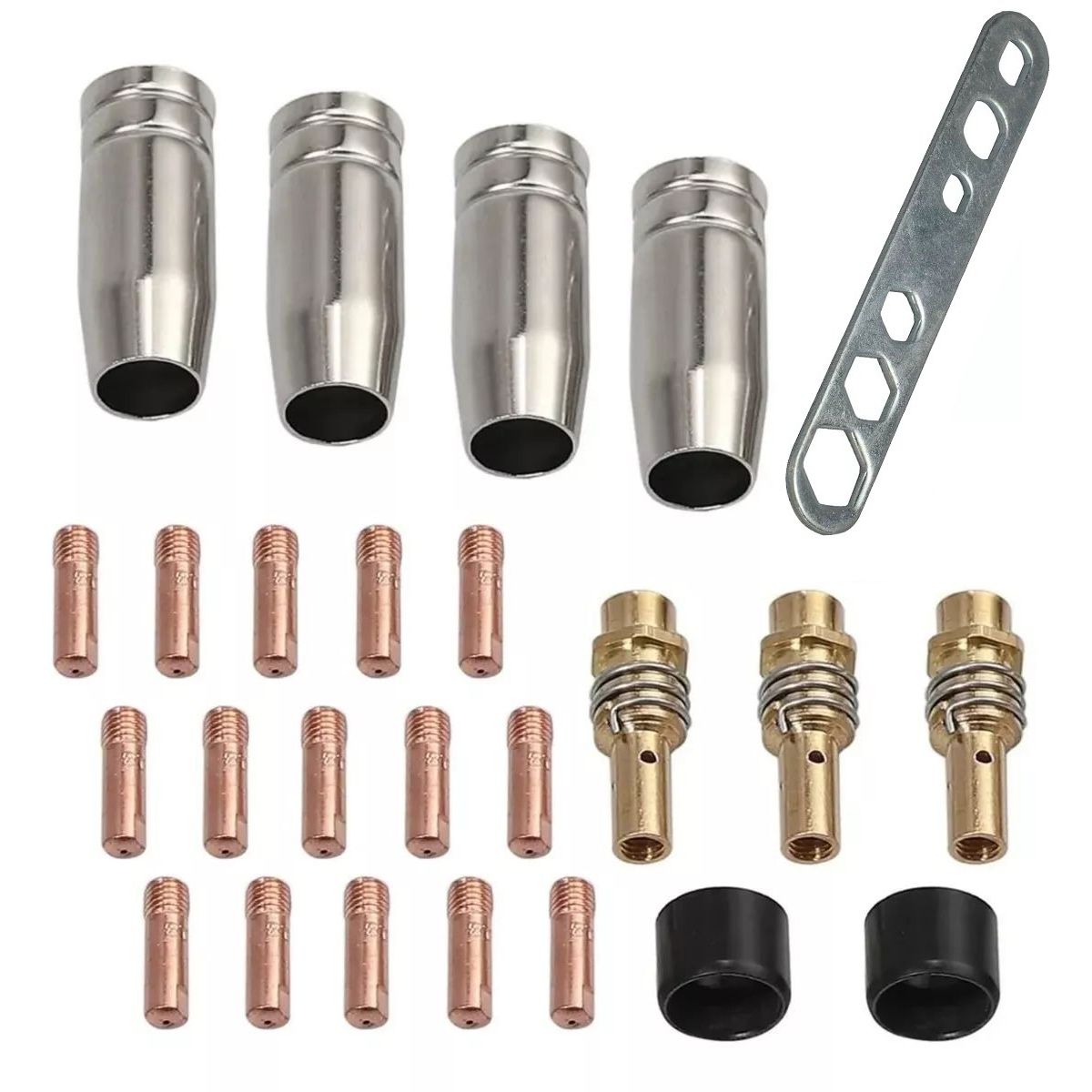 KUANGYE - Set 25 Pcs Punta Boquilla 0.8 Contacto Soldadura Mig Mag