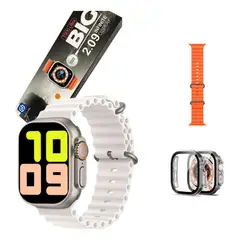 UNIVERSAL - Reloj Smartwatch T900 Ultra Blanco + Correa + Protector 49mm