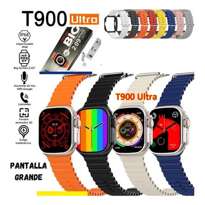 Imagen 2 del producto Reloj Smartwatch T900 Ultra Blanco + Correa + Protector 49mm