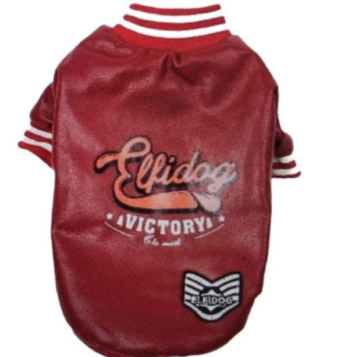 GENERICO - Chaqueta de Cuero PU Rojo para perros TL
