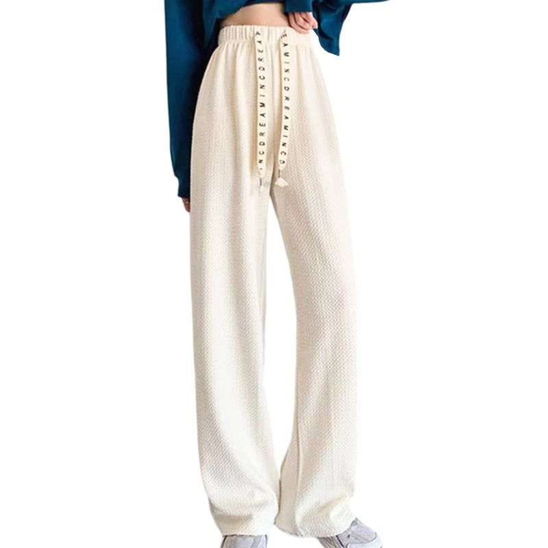 EVERSO - Pack 6 Pantalón De Pierna Ancha Tiro Alto Mujer Cordón Elástico