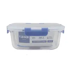 KEEP - HERMETICO CUADRADO 2200ML GLASS AZUL