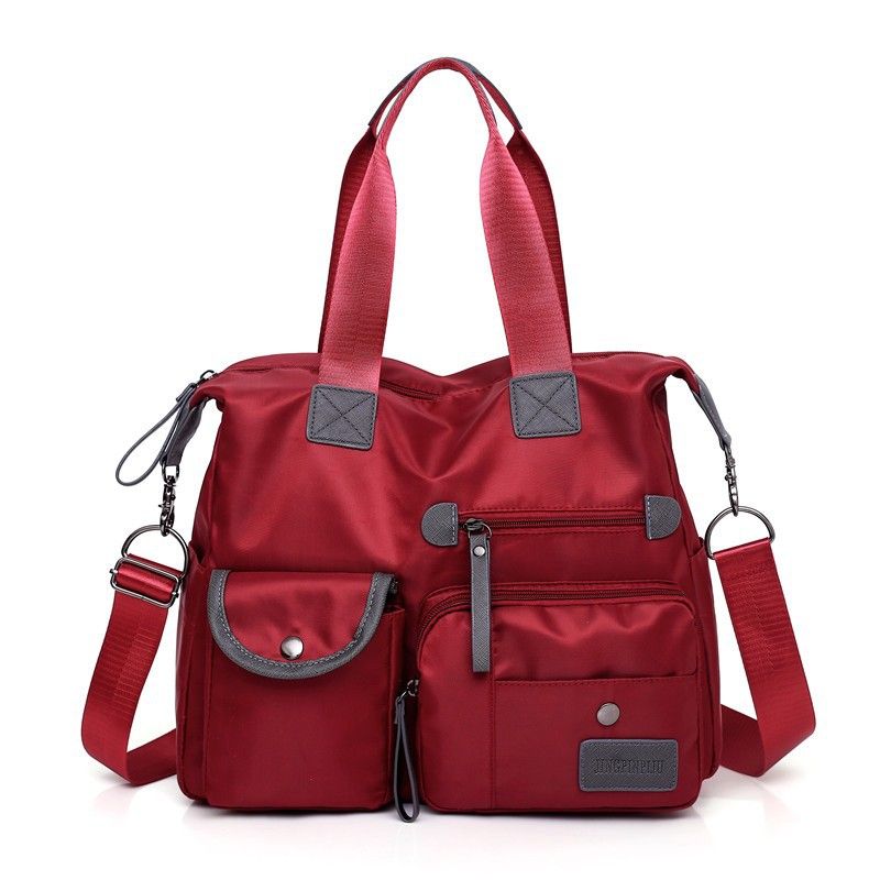 DANWEILE - Bolso de hombro Bolsa de viaje Bolsa de equipaje Mochila-Rojo