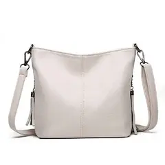 DANWEILE - Mochila Bolso bandolera para mujer Bolsos de moda portátiles-Blanco