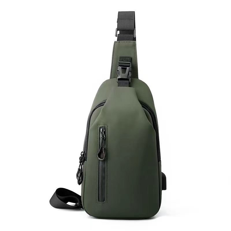 DANWEILE - Mochila Bandolera deportiva informal impermeable - Negro
