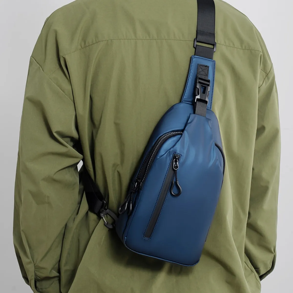 DANWEILE - Mochila Bandolera deportiva informal impermeable - Negro