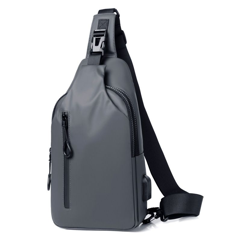 DANWEILE - Mochila Bandolera deportiva informal impermeable - Negro