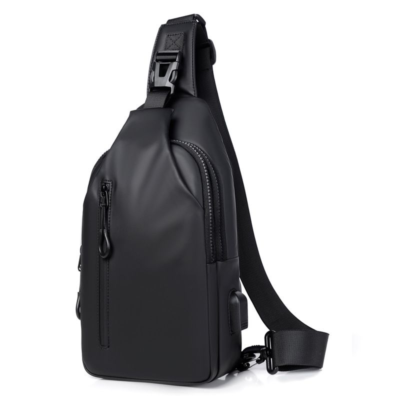 DANWEILE - Mochila Bandolera deportiva informal impermeable - Negro