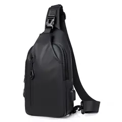 DANWEILE - Mochila Bandolera deportiva informal impermeable - Negro