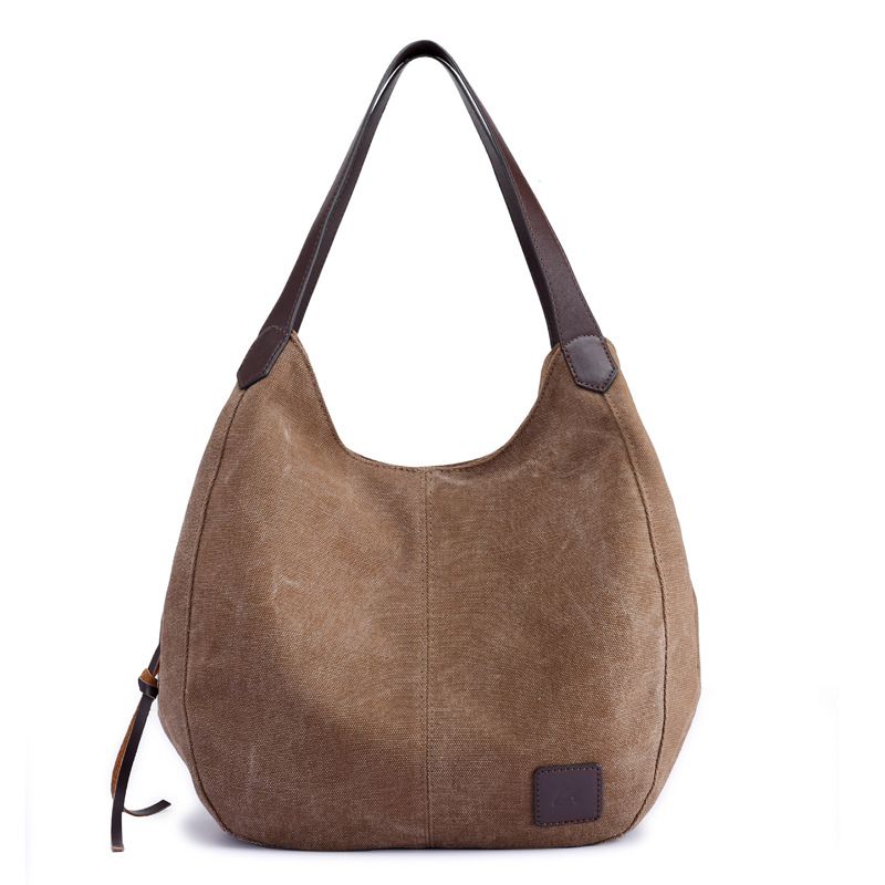 DANWEILE - Bolso de lona Bolso de hombro de gran capacidad Tres bolsillos Mochila