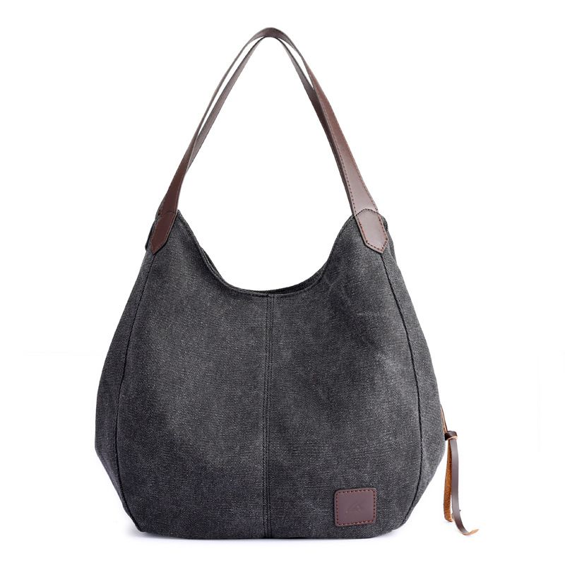 DANWEILE - Bolso de lona Bolso de hombro de gran capacidad Tres bolsillos Mochila