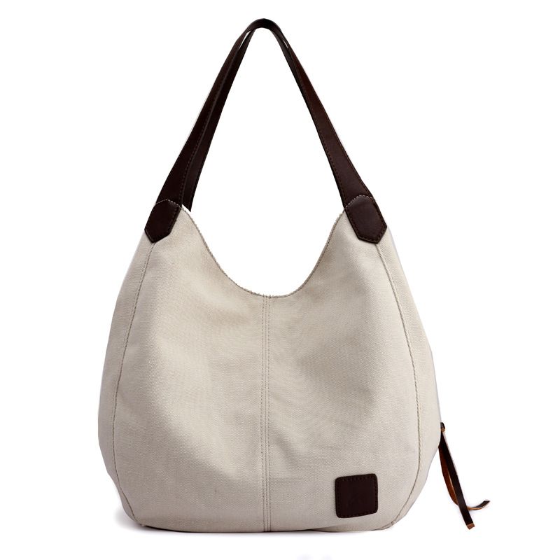 DANWEILE - Bolso de lona Bolso de hombro de gran capacidad Tres bolsillos Mochila