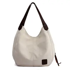 DANWEILE - Bolso de lona Bolso de hombro de gran capacidad Tres bolsillos Mochila
