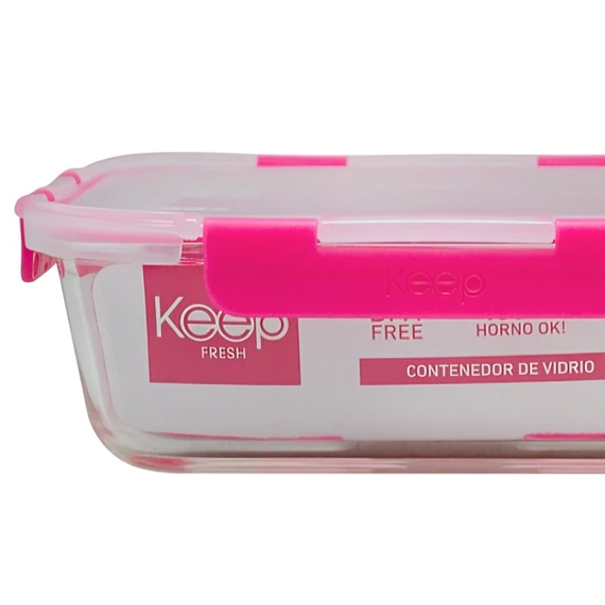 KEEP - HERMETICO RECTANGULAR 1520ML GLASS KEEP FUCSIA