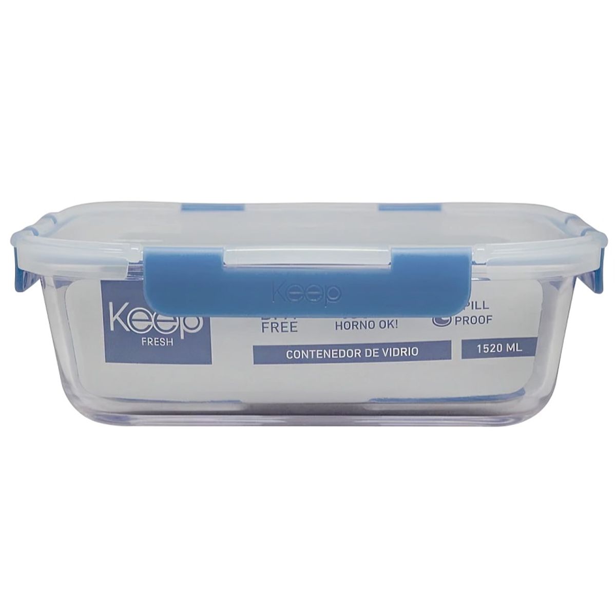 KEEP - HERMETICO RECTANGULAR 1520ML GLASS KEEP AZUL