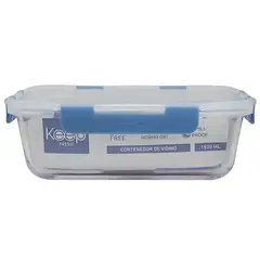 KEEP - HERMETICO RECTANGULAR 1520ML GLASS AZUL