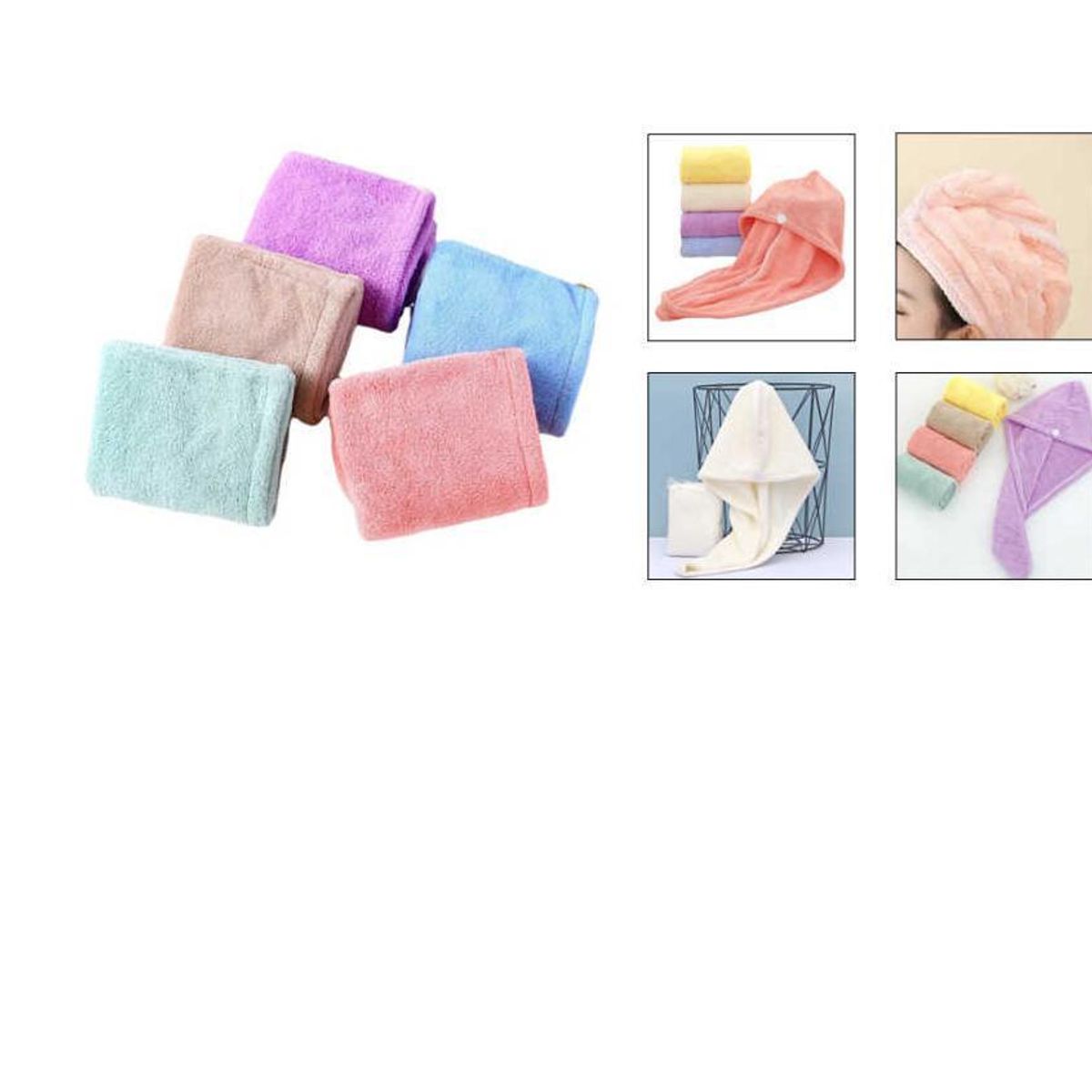 GENERICO - Toalla Para Secar Pelo Turbante Microfibra Colores