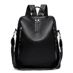 DANWEILE - Bolso crossbody de viaje de cuero de gran capacidad Mochila-Negro