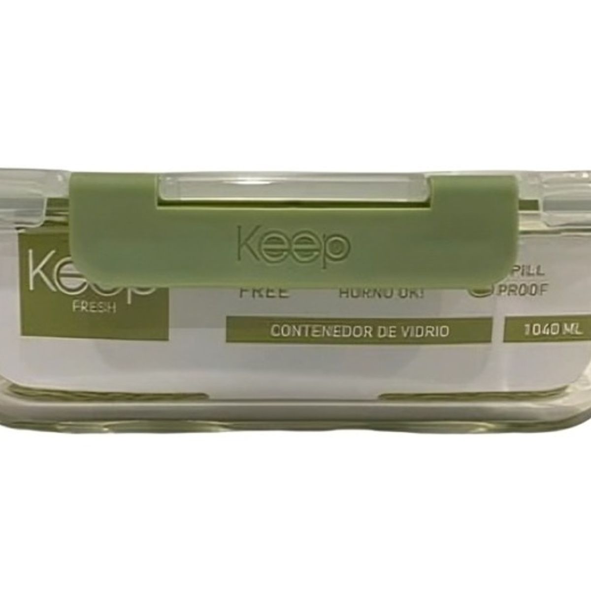 KEEP - HERMETICO RECTANGULAR 640ML GLASS KEEP VERDE