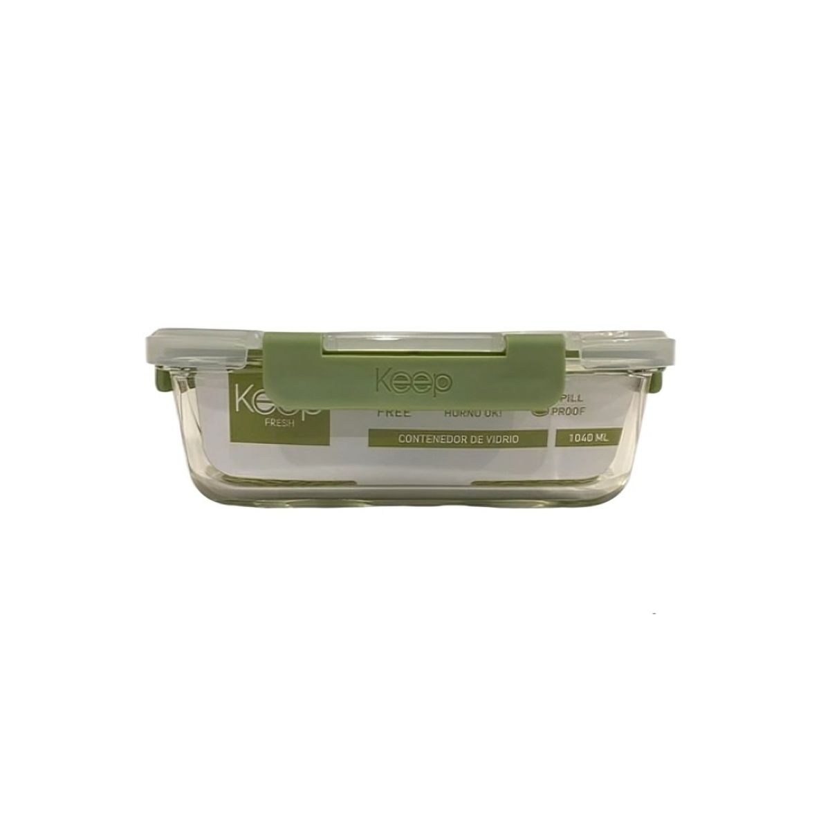 KEEP - HERMETICO RECTANGULAR 640ML GLASS KEEP VERDE