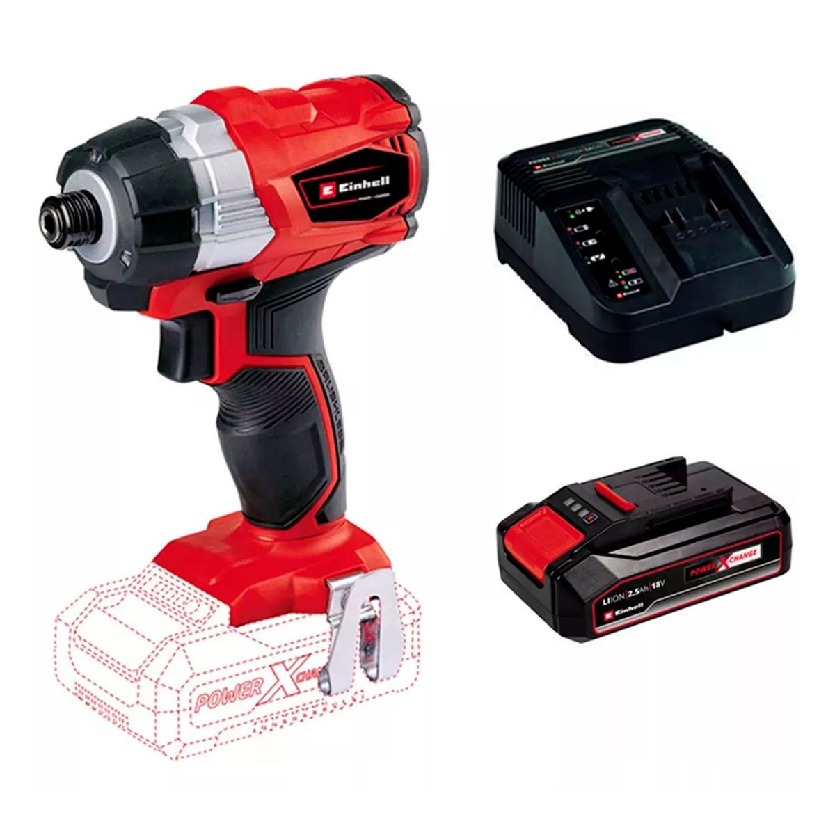 EINHELL - Atornillador Impacto 18v 1/4 Bat+ Carg Einhell 4510030