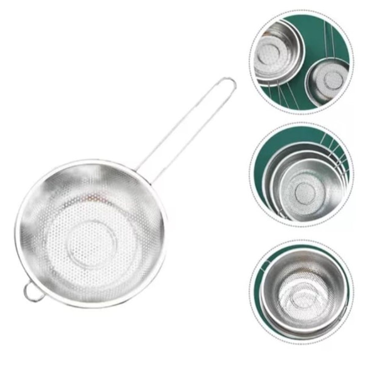 GENERICO - Colador De Acero Inoxidable De 22Cm
