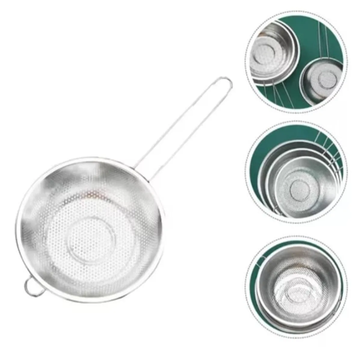 GENERICO - Colador De Acero Inoxidable De 22Cm