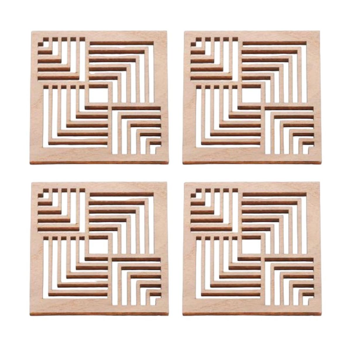 GENERICO - Set De 4 Posavasos Diseño Geometrico Pack 6 Posavasos