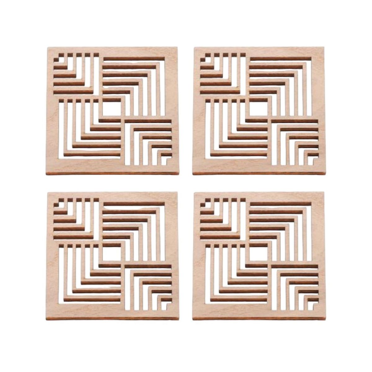 GENERICO - Set De 4 Posavasos Diseño Geometrico Pack 6 Posavasos