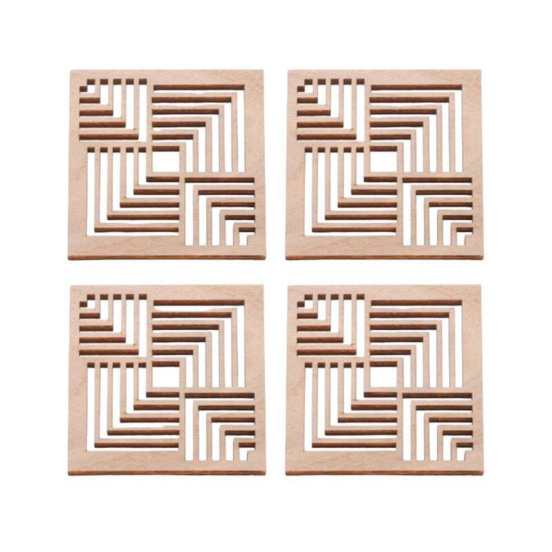 GENERICO - Set De 4 Posavasos Diseño Geometrico Pack 6 Posavasos